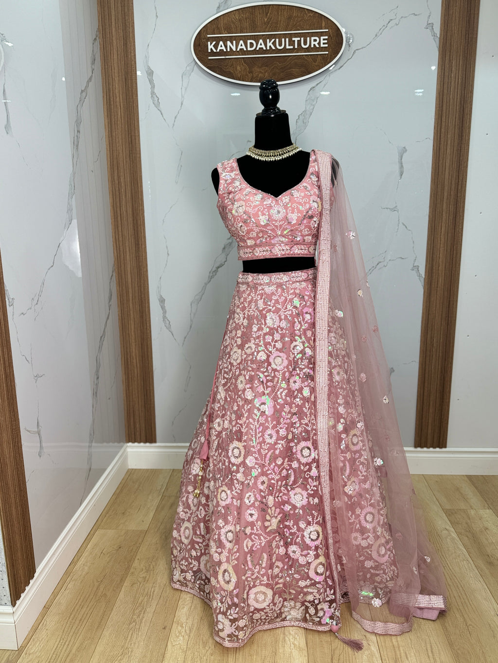 Precious Pink Sequins Net Engagement Wear Lehenga Choli With Dupatta