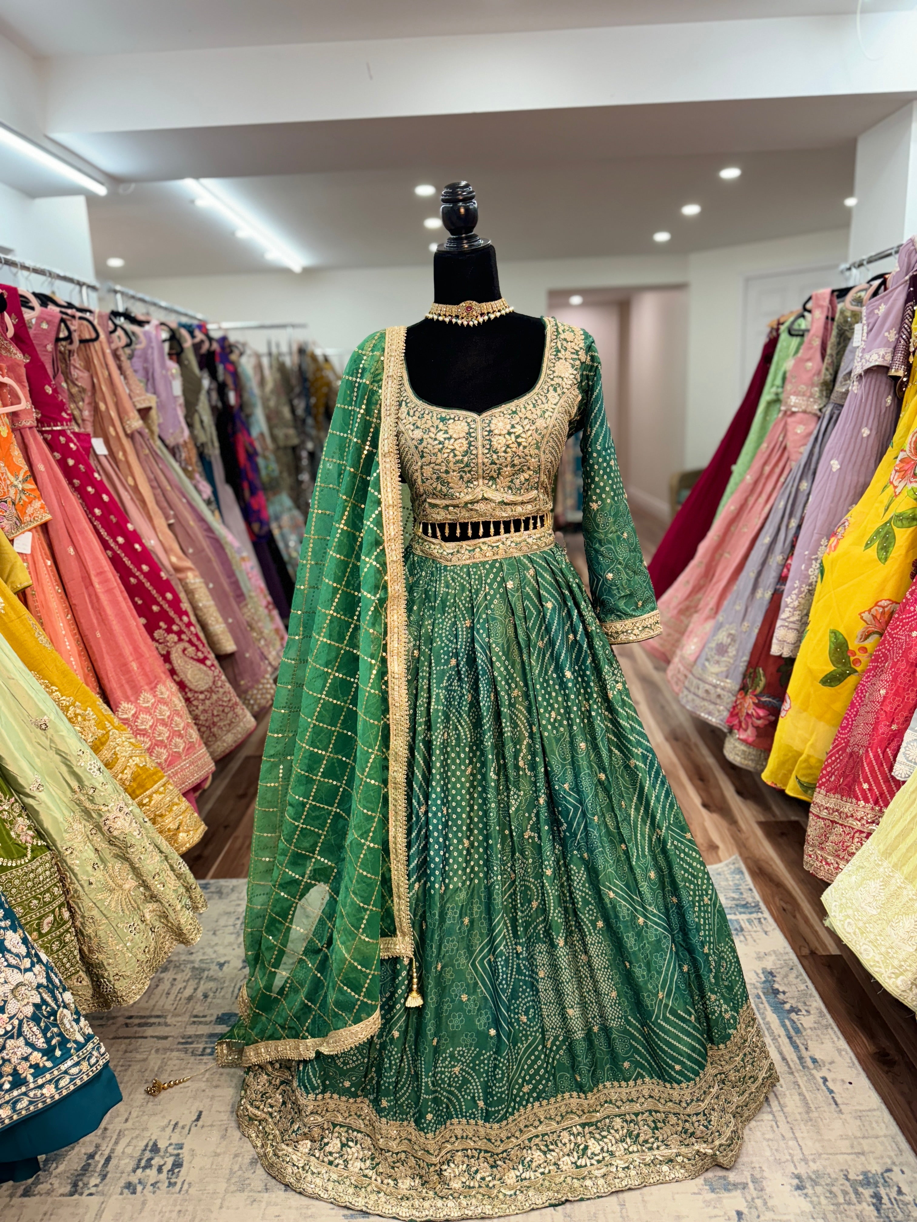 Traditional bandhani lehenga choli