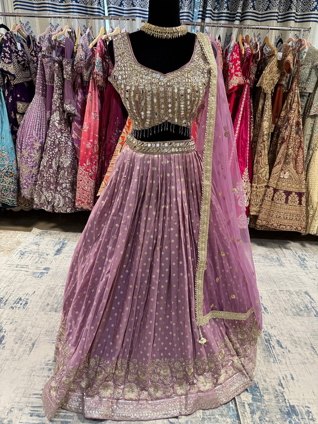 Purple banarsi Lehenga