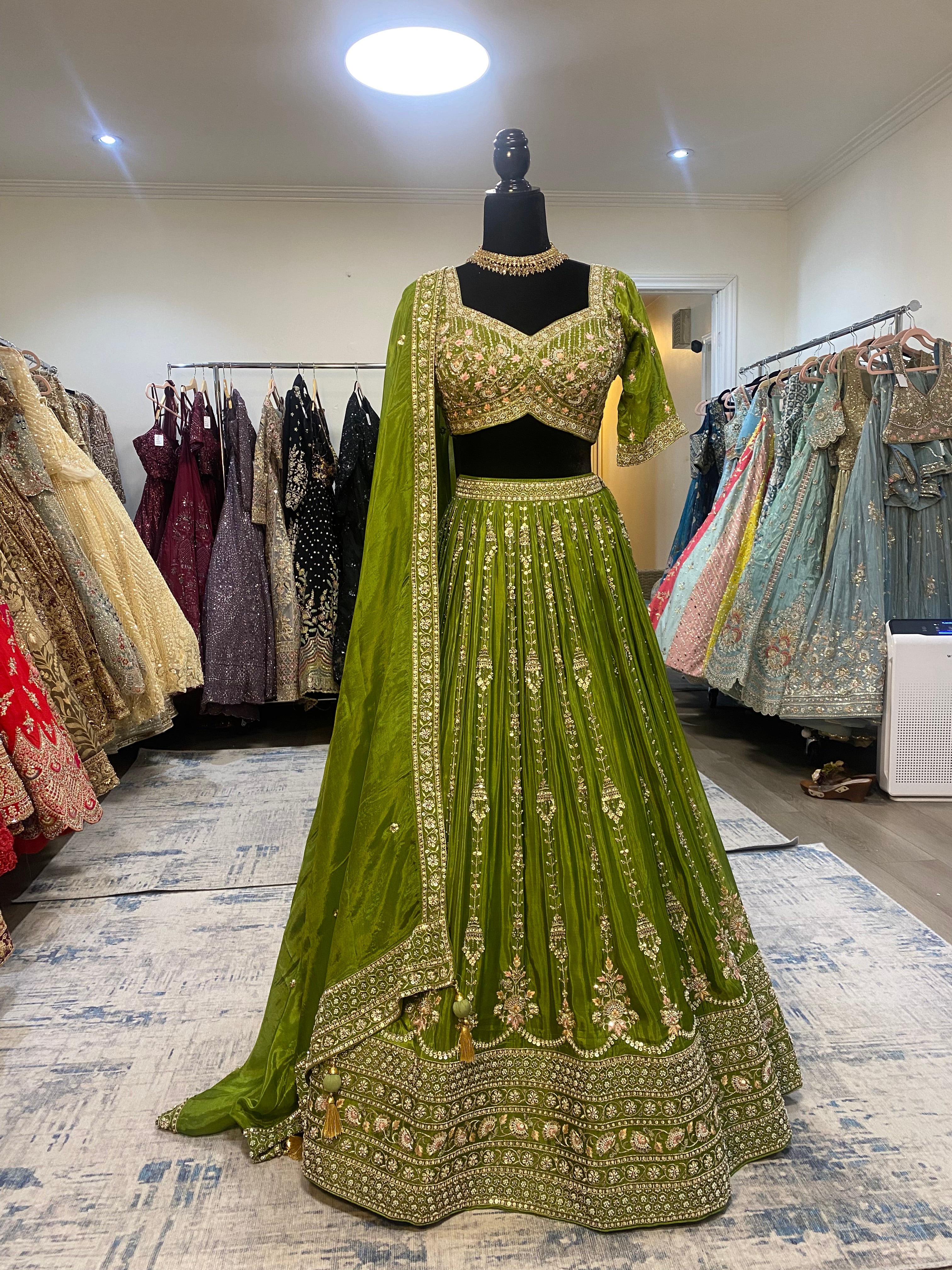 Designer intricate hand work lehenga