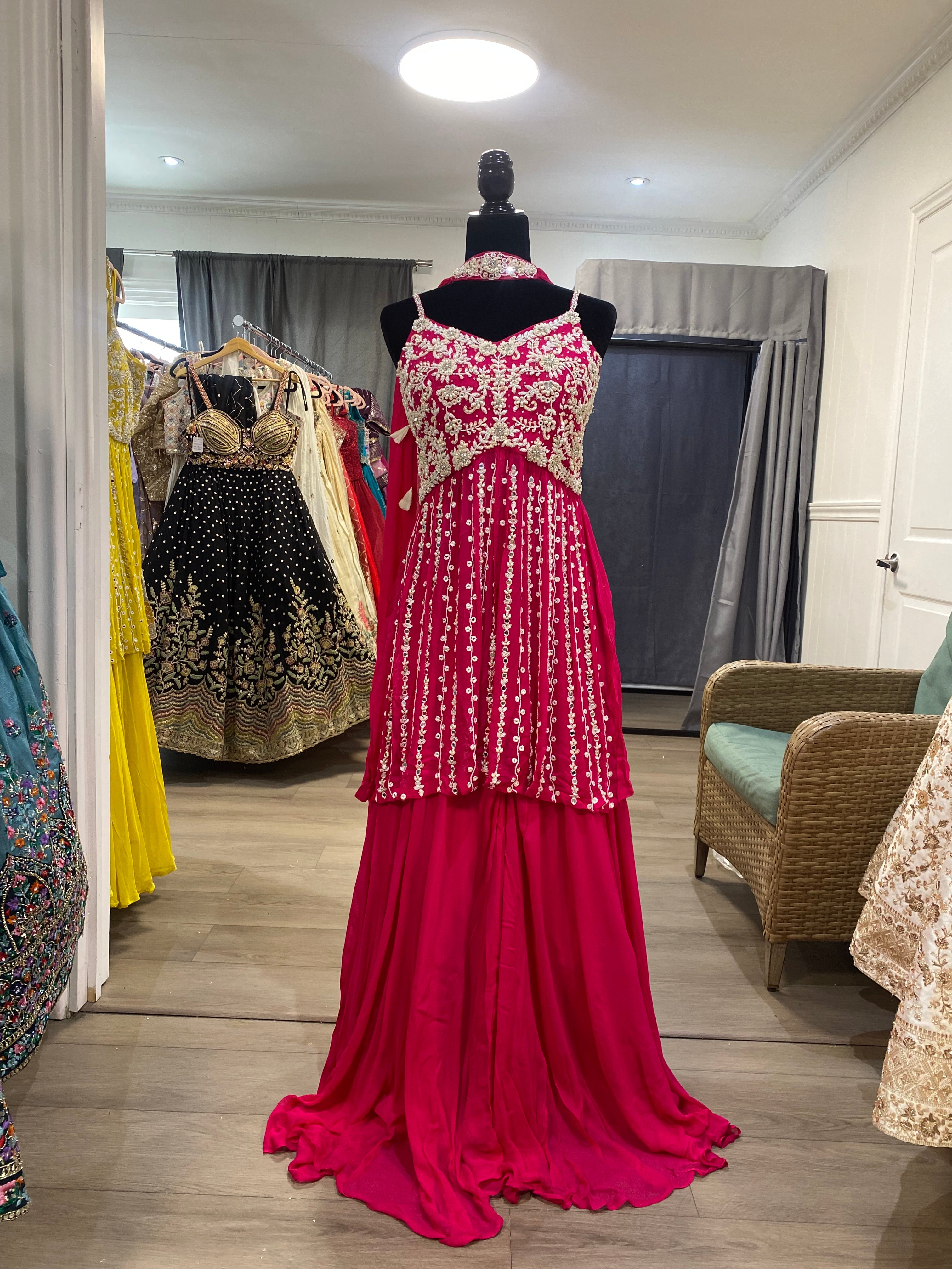 Pearl hand work Embroidered suit – Kanada Kulture