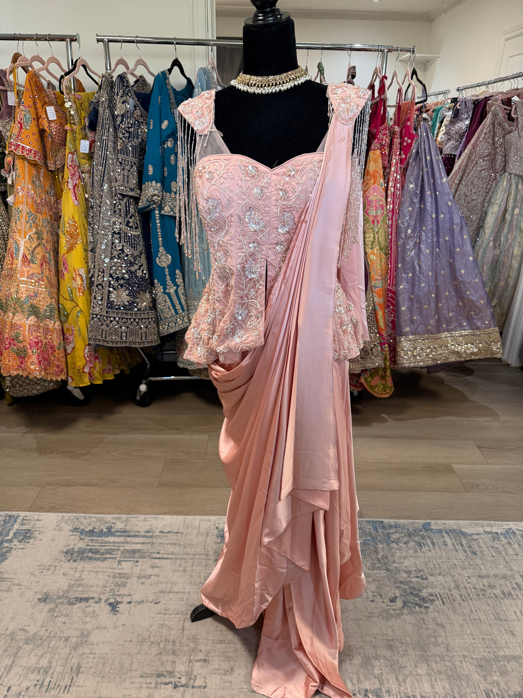 Pre drape saree