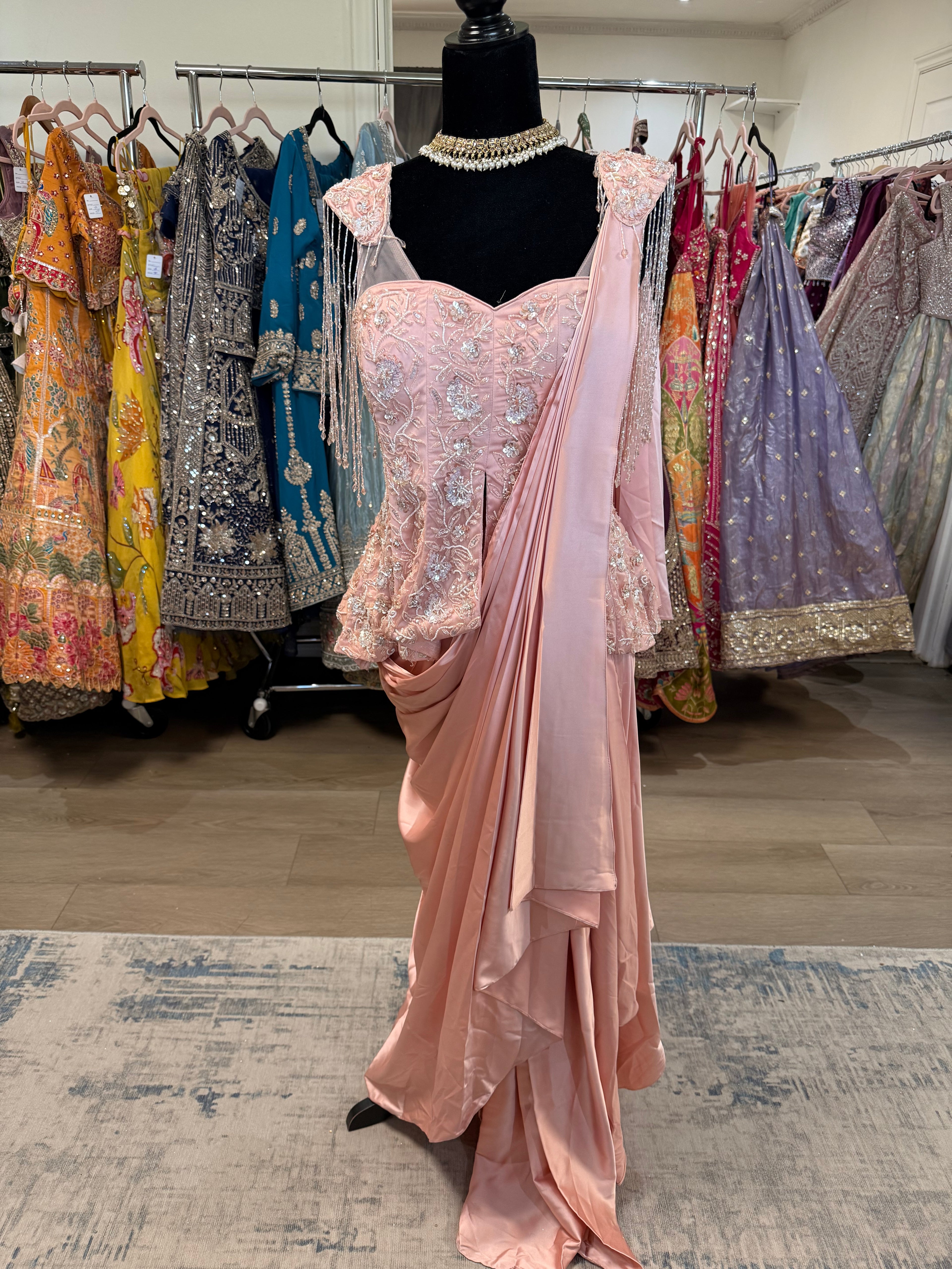 Pre drape saree