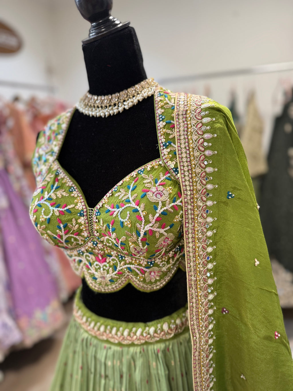 Beautiful choli with lehenga