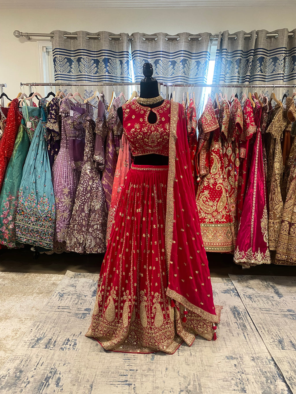 Ananya red color lehenga