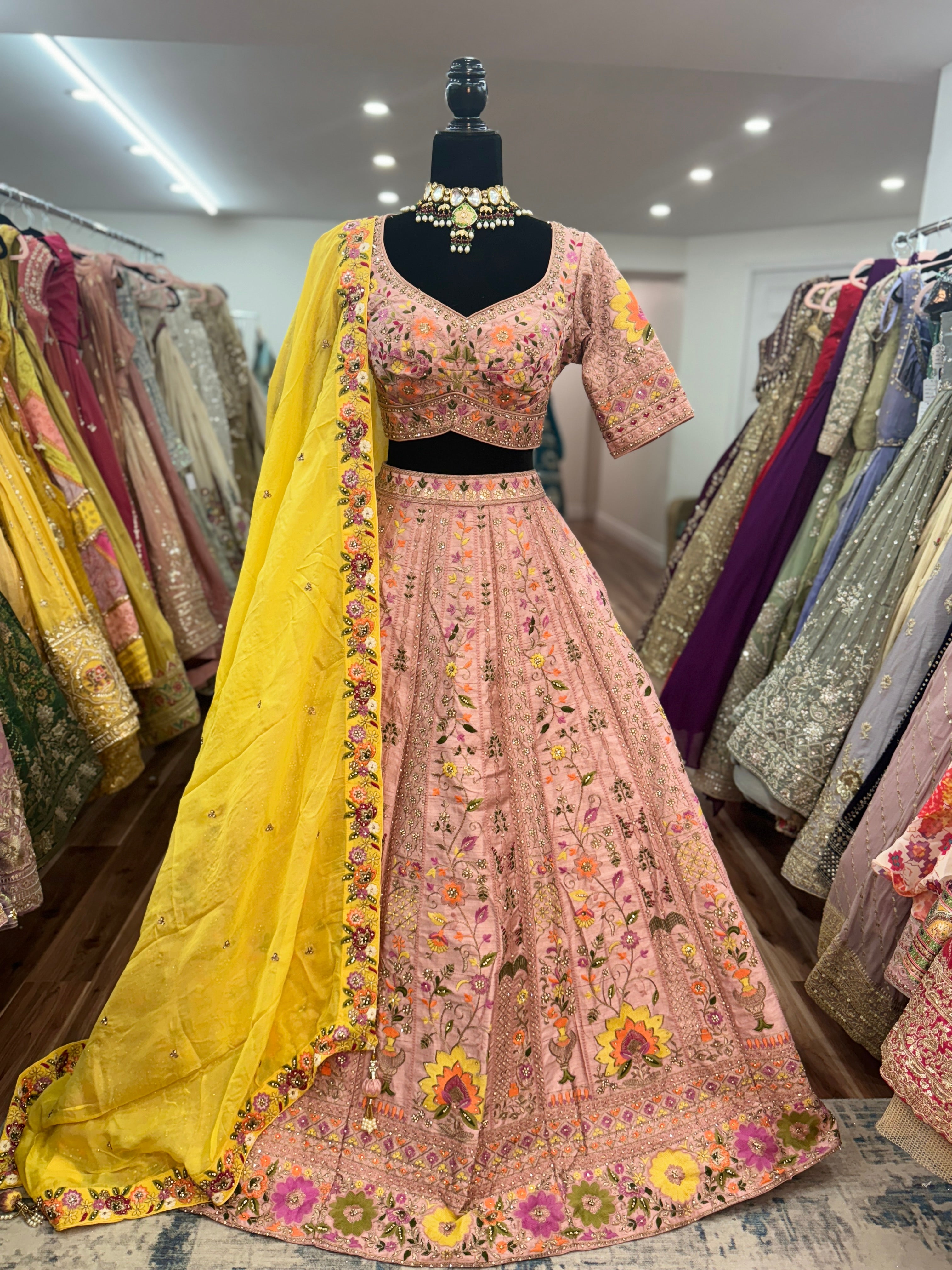 Anamika multi color lehenga