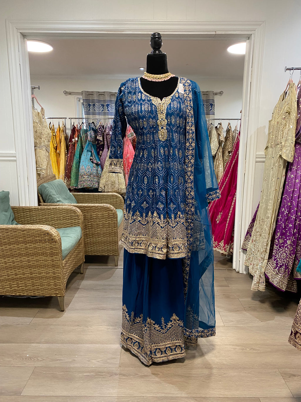 Embroidered palzoo Suit – Kanada Kulture