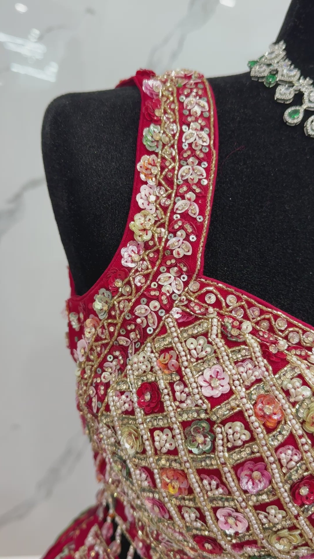 Ananya red color lehenga