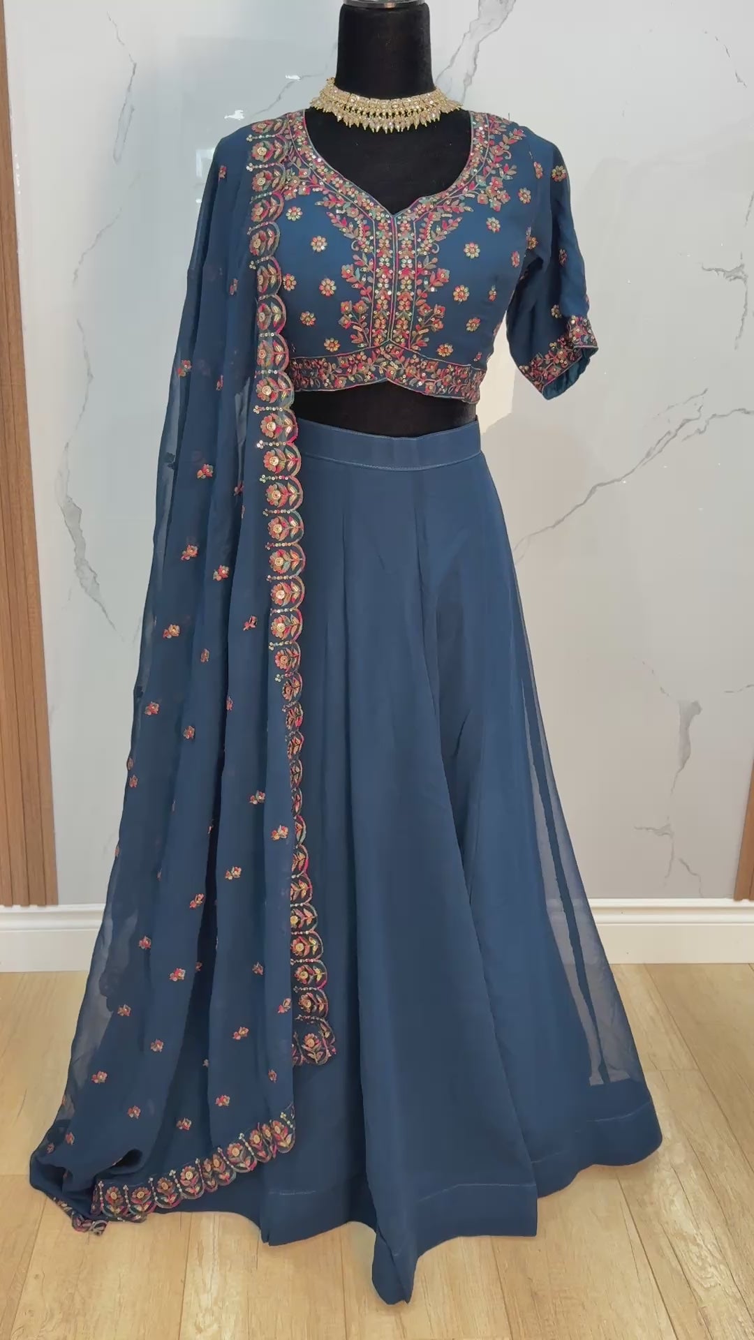 Kiara blue thread Lehenga