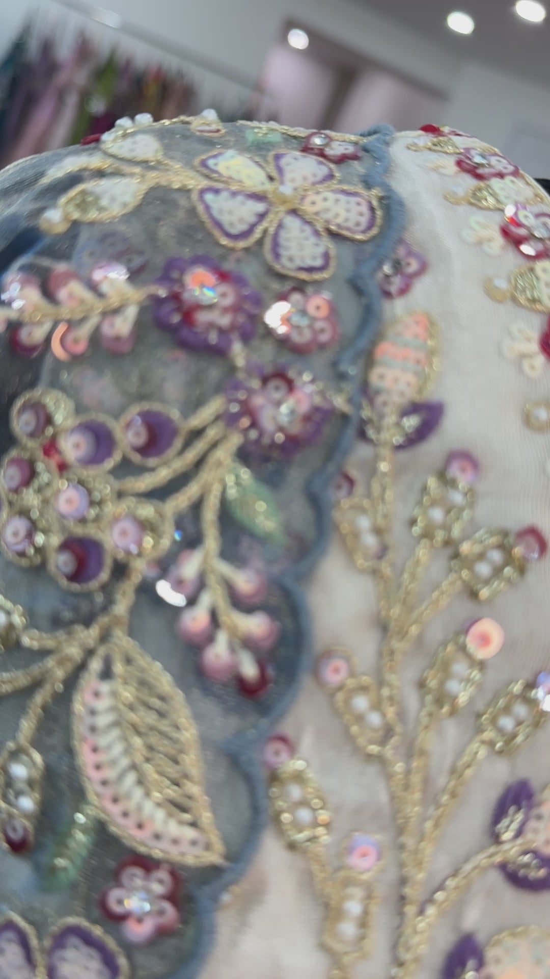 Heavy lehenga choli with contrast dhupatt