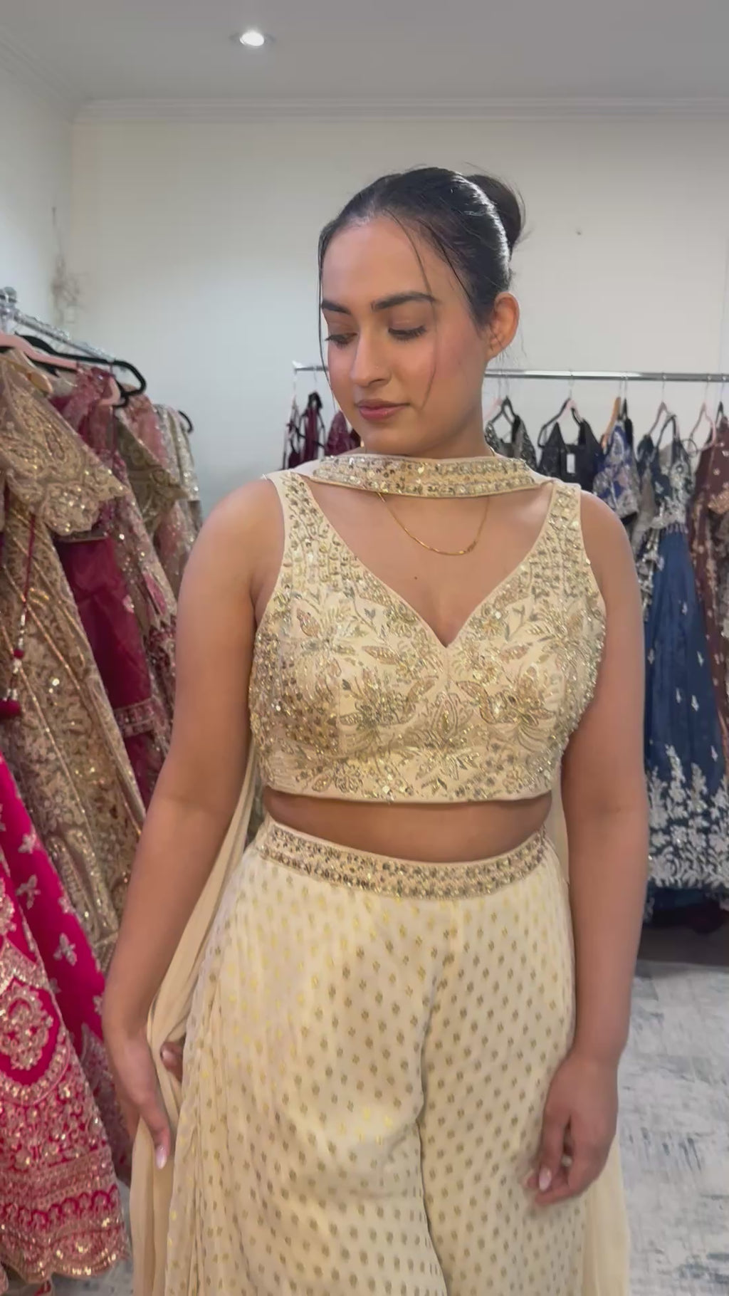 Crop top with palazoo