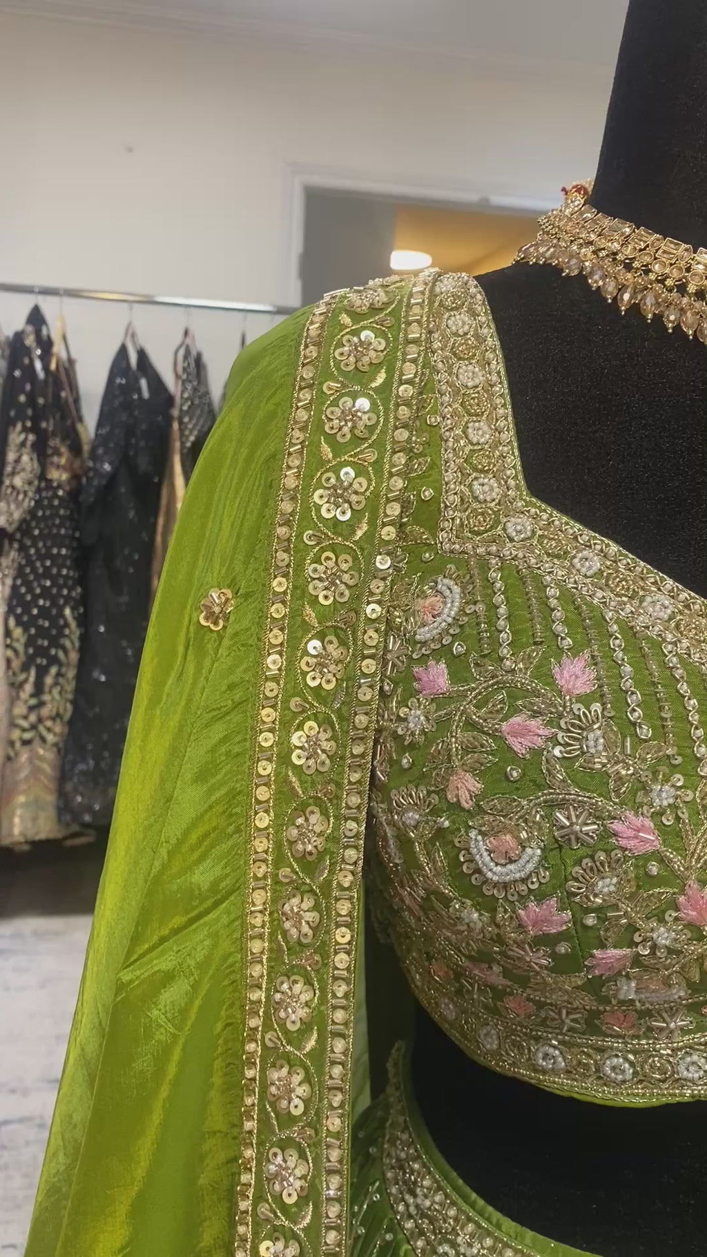 Designer intricate hand work lehenga