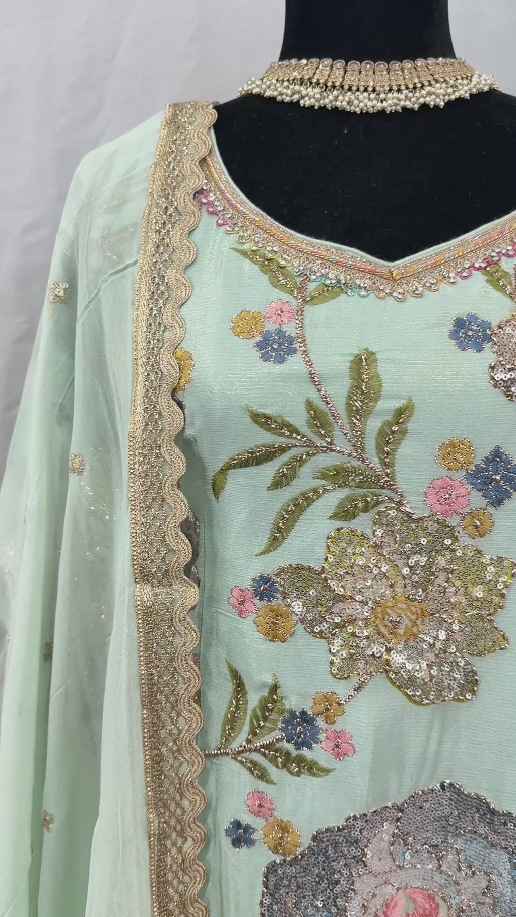 Size 44 Embroidered Gharara Suit – Kanada Kulture