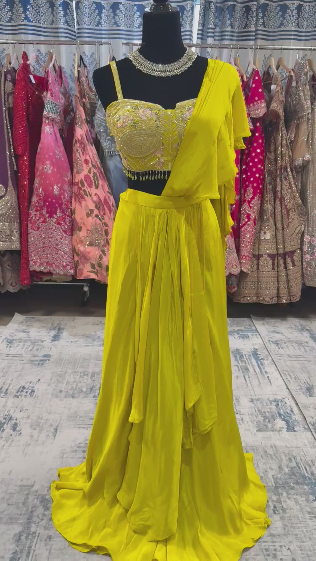 Pre drape saree