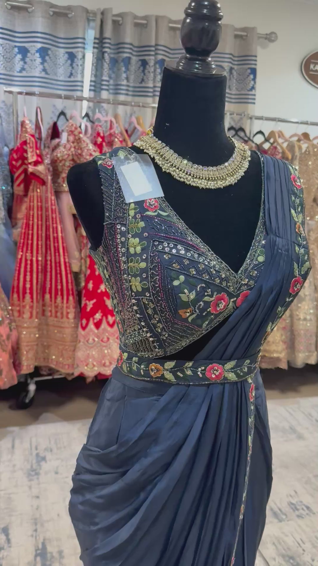 Pre drape saree