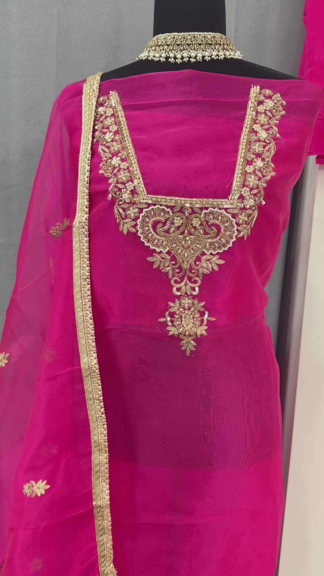 Hand Embroidered unstitched Suit – Kanada Kulture