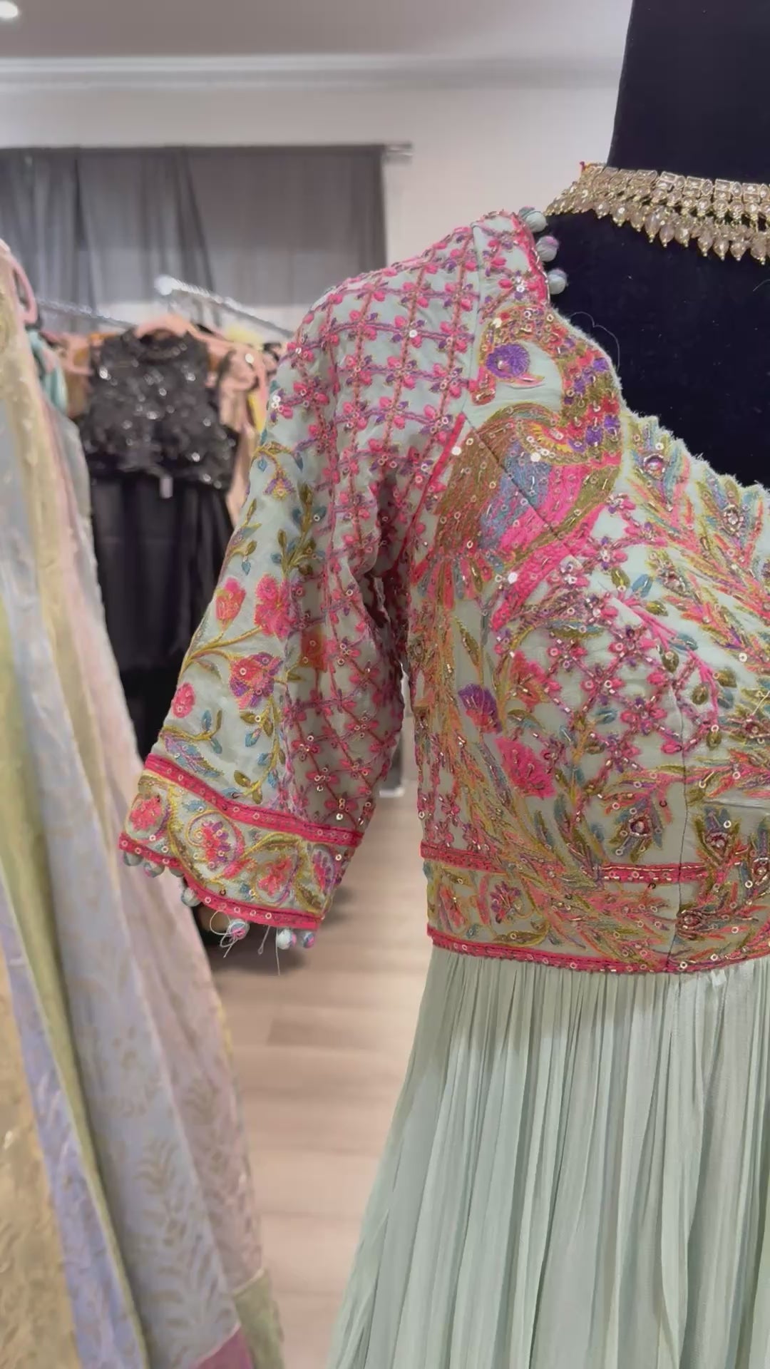 Embroidered Anarkali Suit – Kanada Kulture