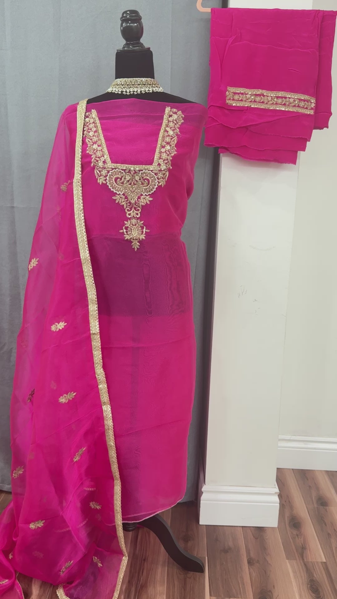 Hand Embroidered unstitched Suit – Kanada Kulture