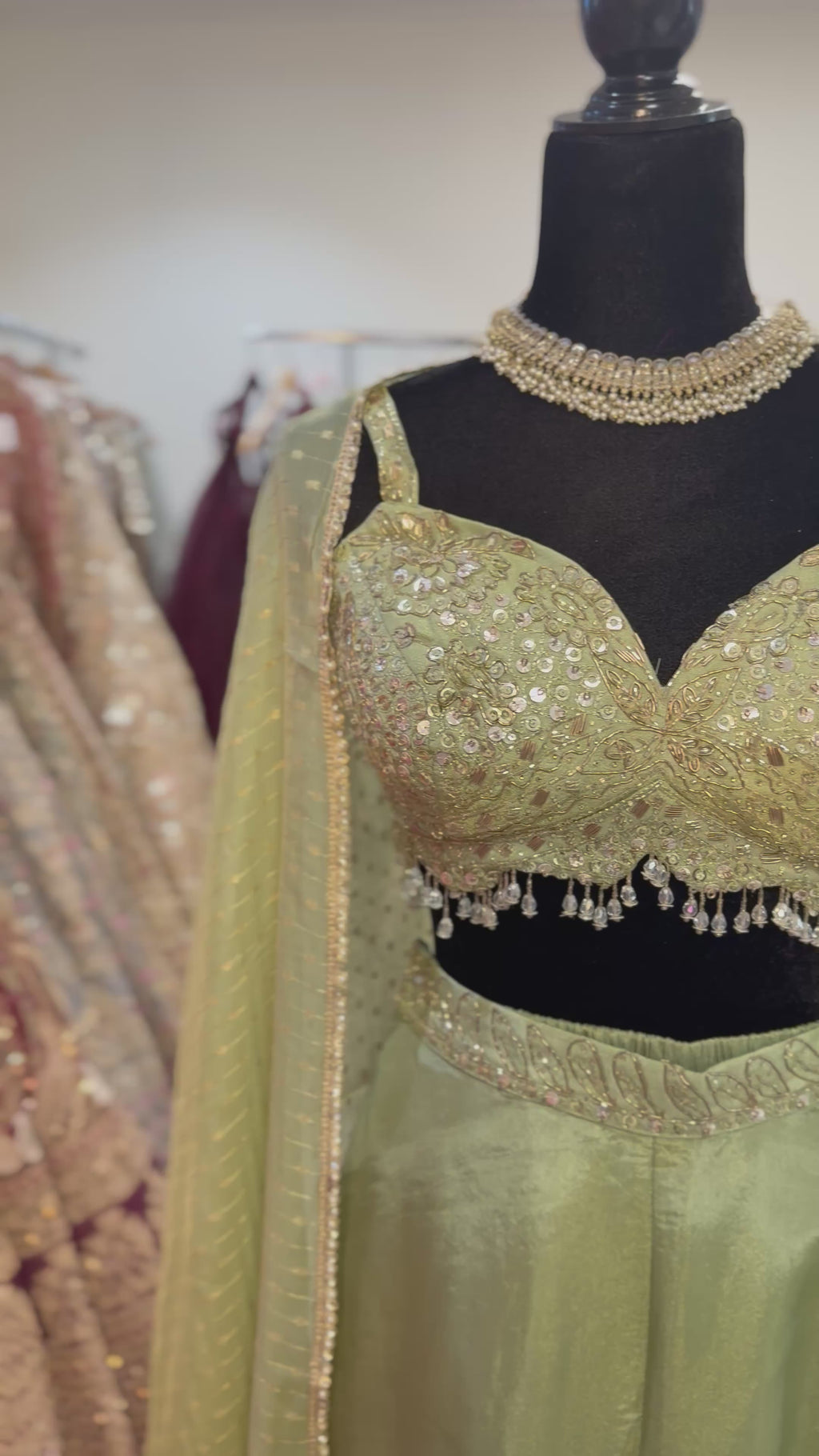 Crop top palazoo pant with hand work top