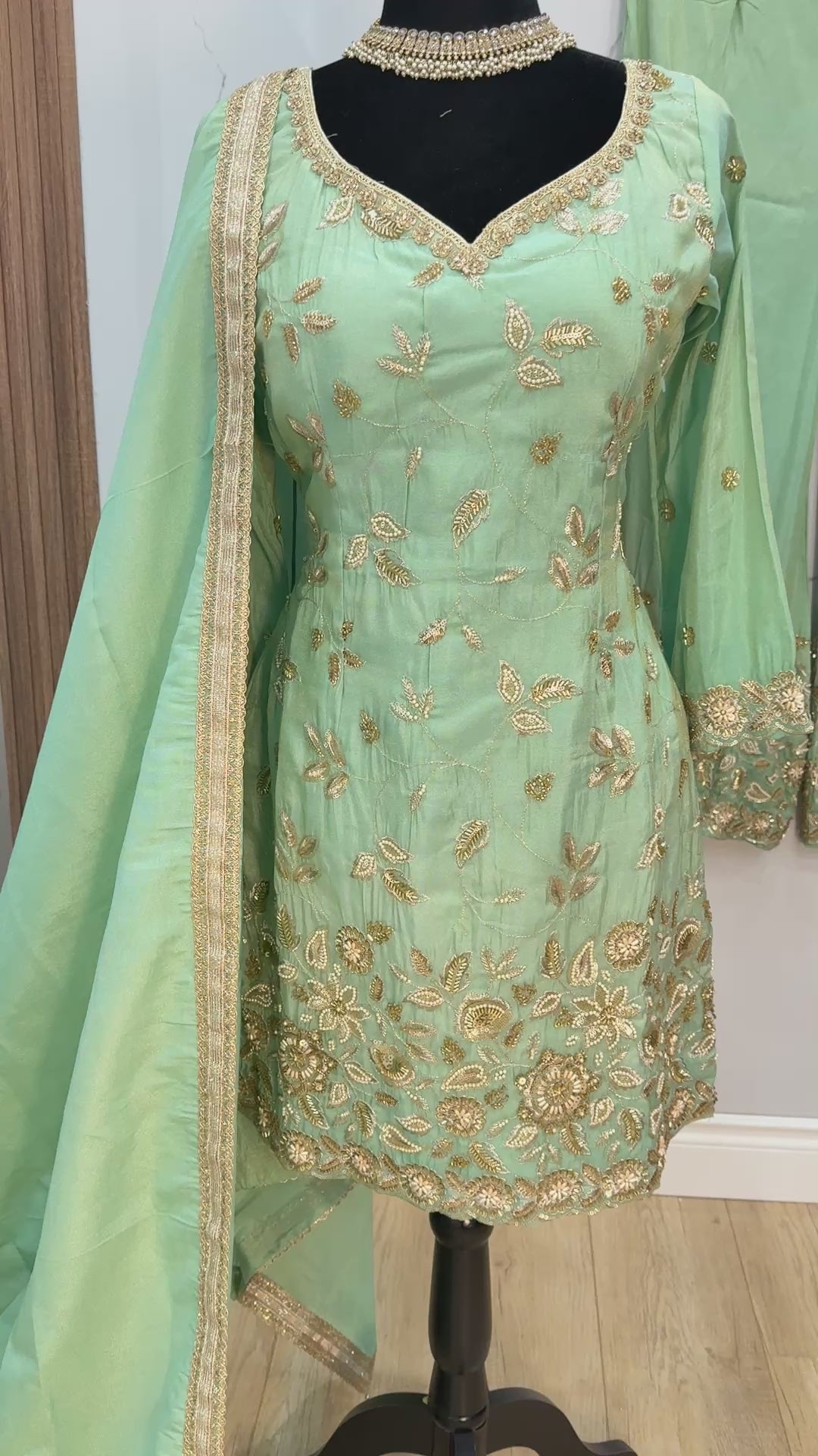 Embroidered gharara Suit – Kanada Kulture