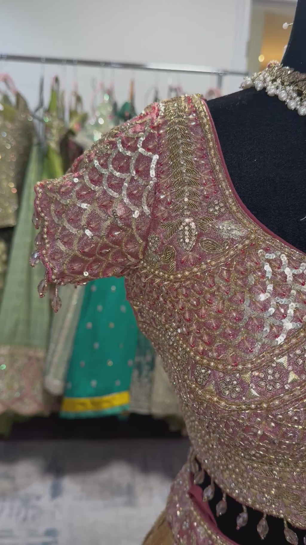 Karishma orange pink lehenga