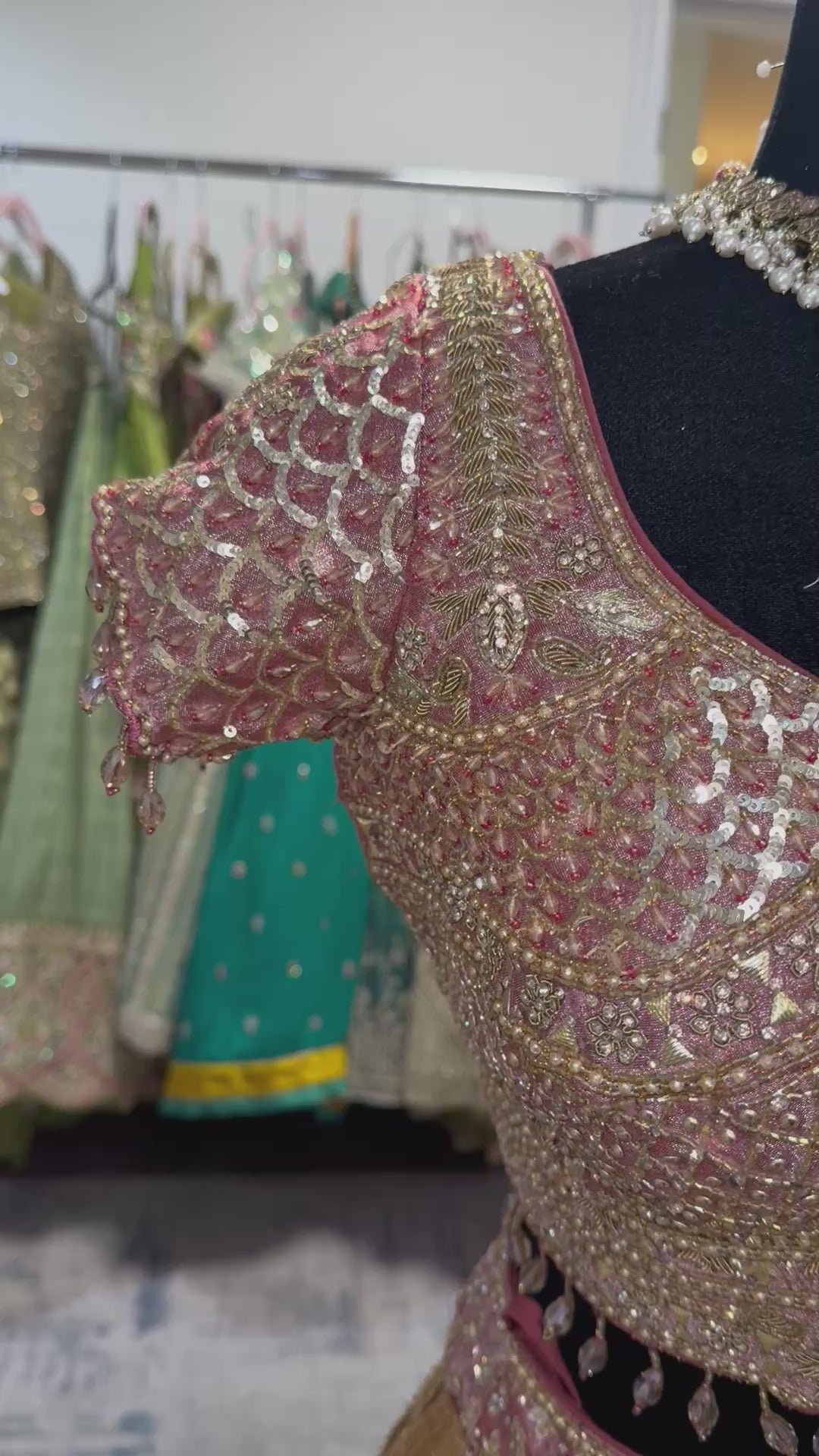 Karishma orange pink lehenga