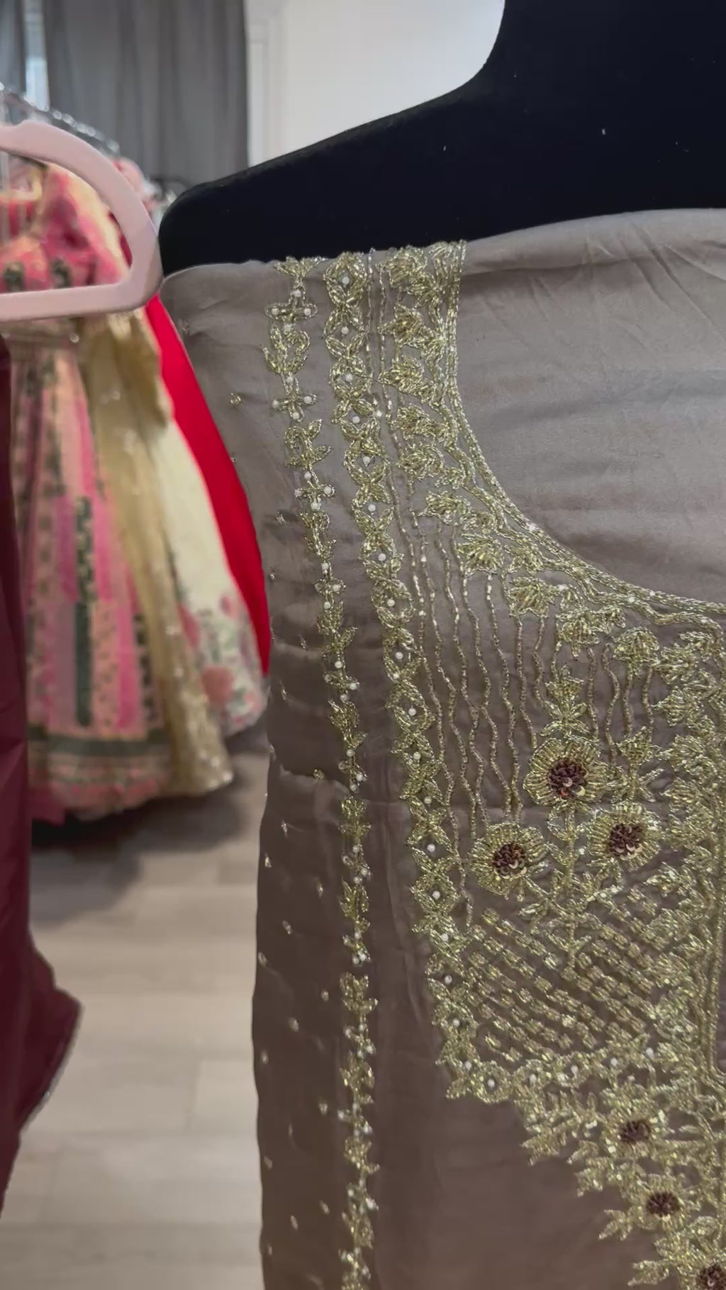 Unique ombre Hand Embroidered unstitched Suit – Kanada Kulture