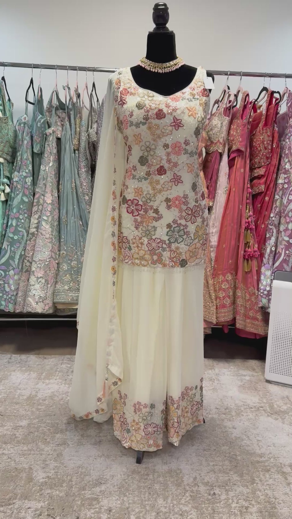 Embroidered gharara Suit – Kanada Kulture