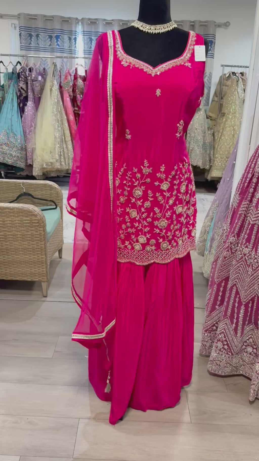 Embroidered gharara Suit – Kanada Kulture